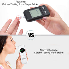 Side view of the ketone breath analyzer with LED display