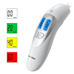 Breath analyzer display showing readings