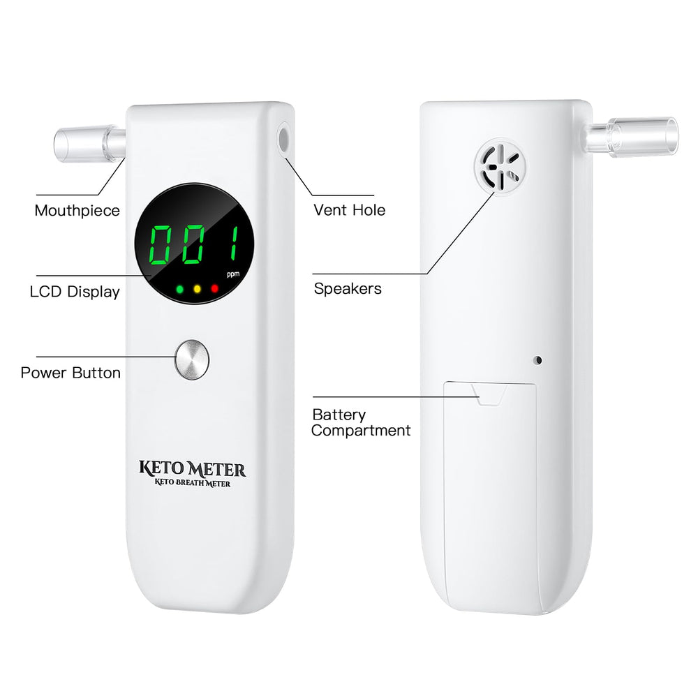 Breath meter with 10 replaceable mouthpieces
