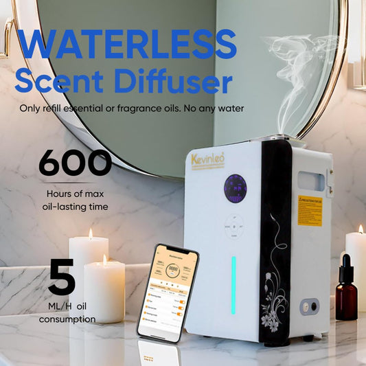 Kevinleo 800ml bottle diffuser shown for long-lasting fragrance in large spaces.