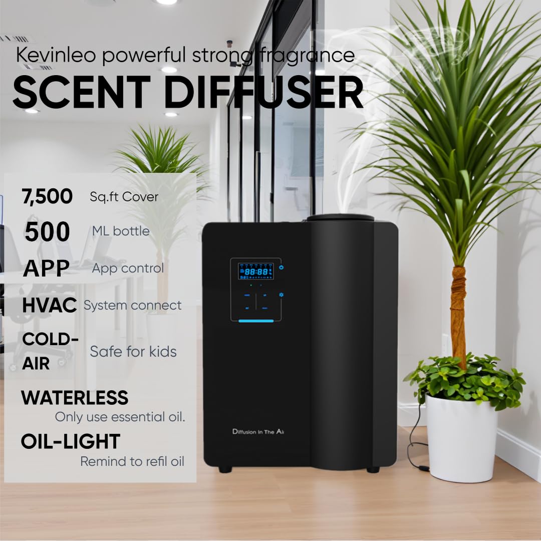 Kevinleo HVAC wall mount diffuser integrated for large spaces up to 7500 sq ft.