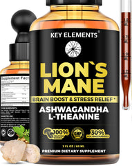 Key Elements Lions Mane Extract bottle front view