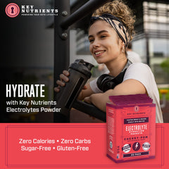 Label highlighting 6 electrolytes and 12 vitamins