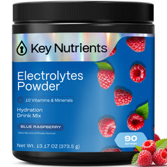 KEY NUTRIENTS blue raspberry electrolyte powder tub