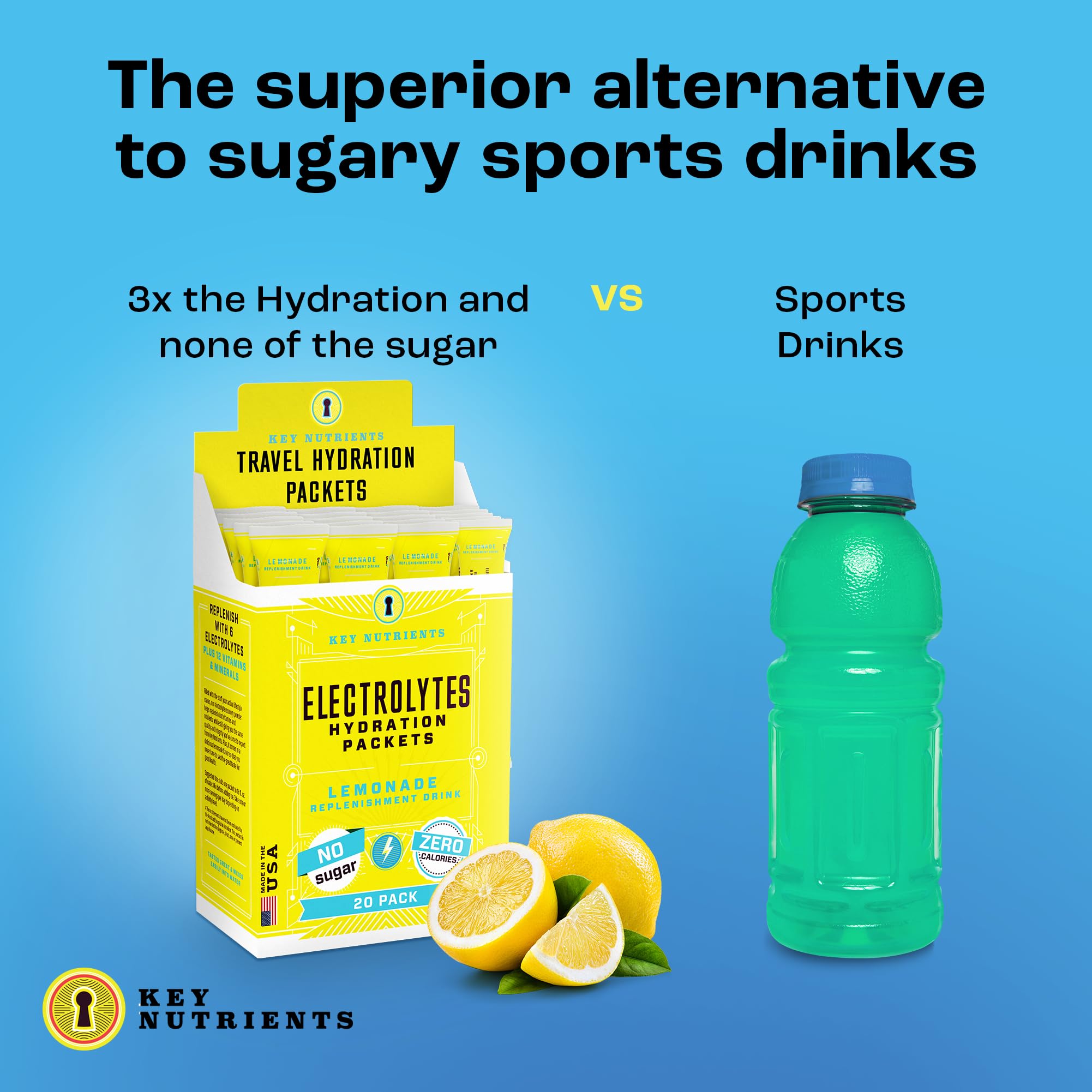 Serving suggestion with dissolving powder in water
