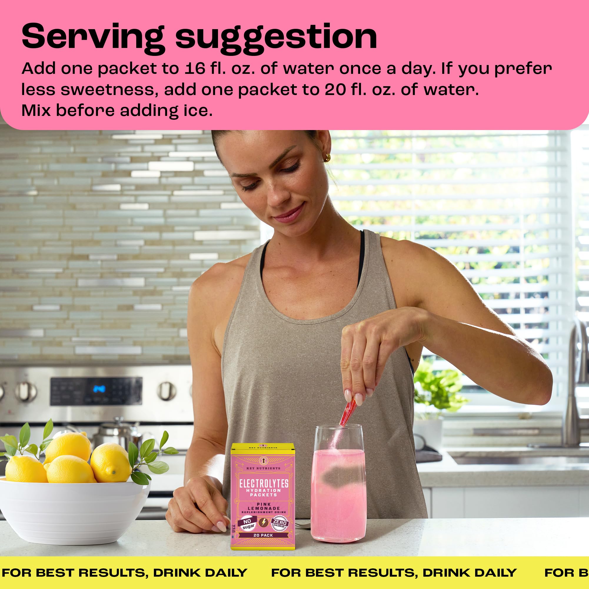 Graphic showing 6 essential electrolytes and 12 vitamins