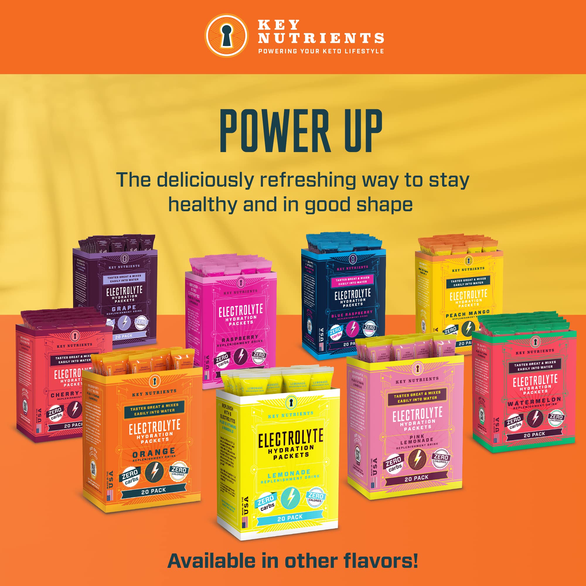 Ingredients and vitamins information for KEY NUTRIENTS electrolyte powder