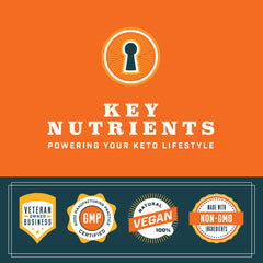 Made in the USA label on KEY NUTRIENTS electrolyte powder packets