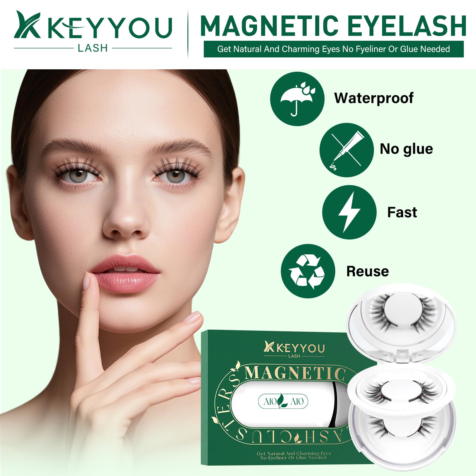 KEYYOU magnetic lash applicator tool for precise placement
