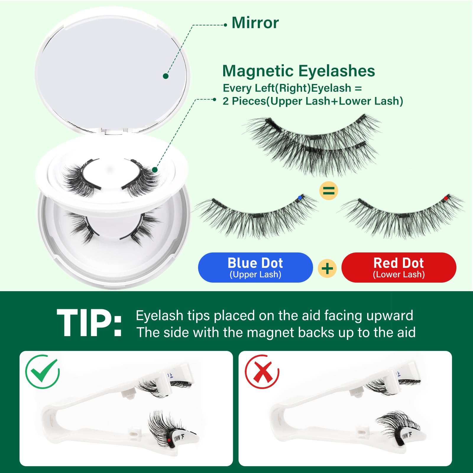 KEYYOU daily wear lashes shown for quick daily look