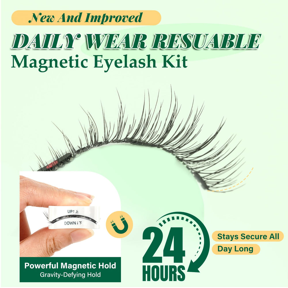 KEYYOU magnetic lash strip visible, no separate magnets required
