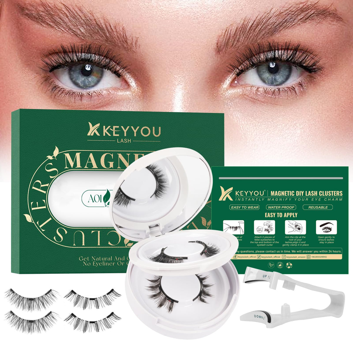 KEYYOU daily wear storage case keeps lashes secure between uses