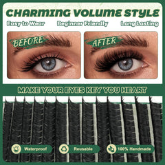 KEYYOU lash clusters tray with easy removal and reusable design.