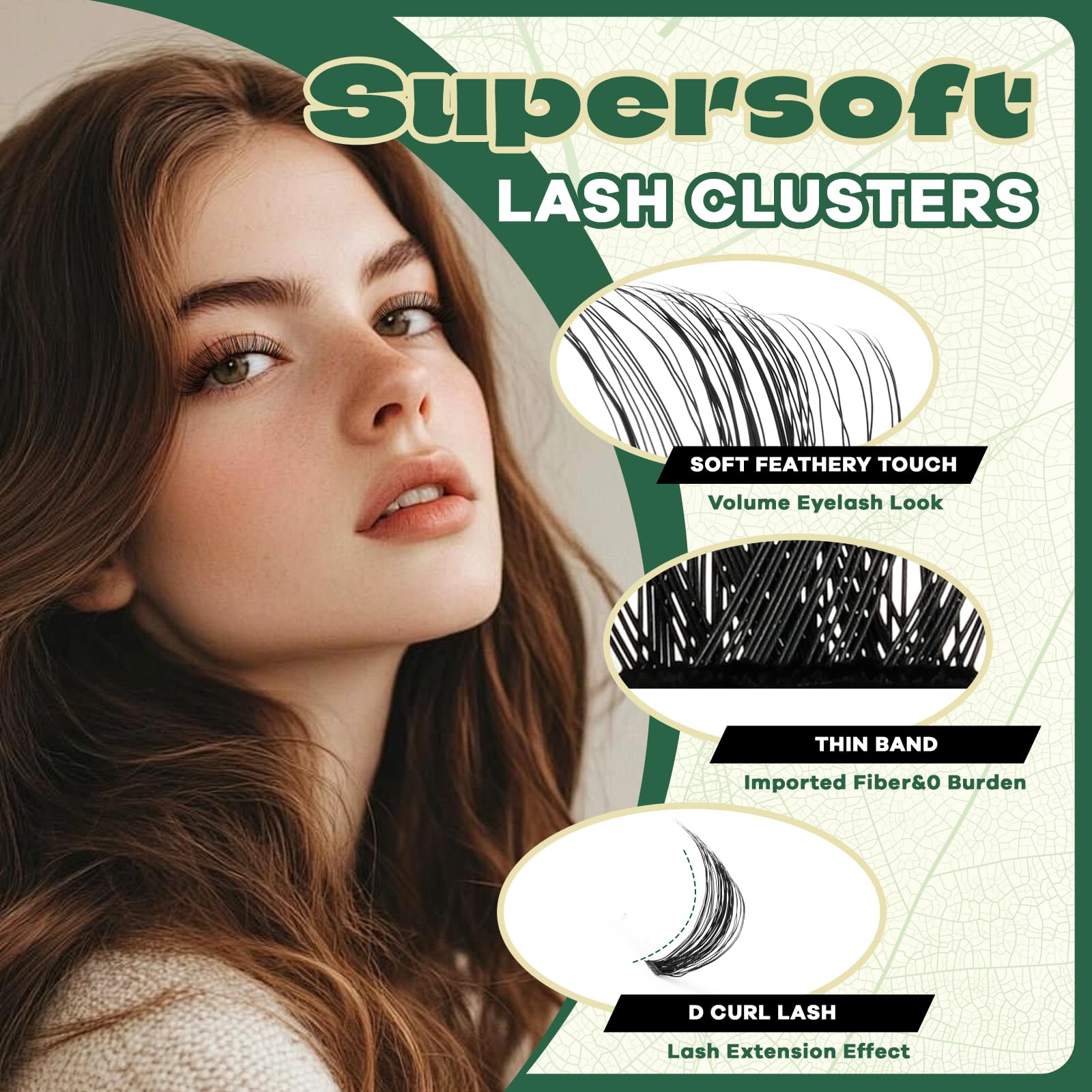 KEYYOU Lash Clusters 11mm longer length for gentle flare and shape