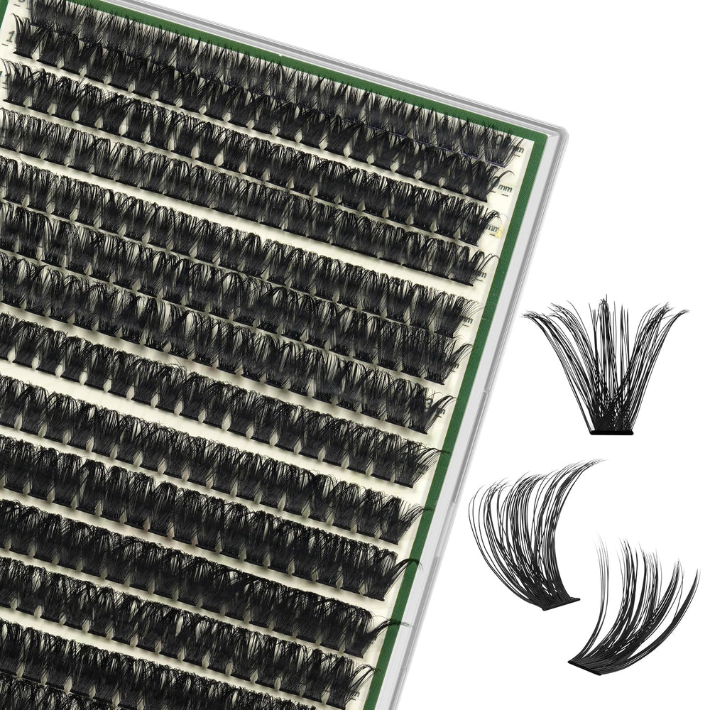KEYYOU Lash Clusters 280pcs are lightweight for all day comfort.