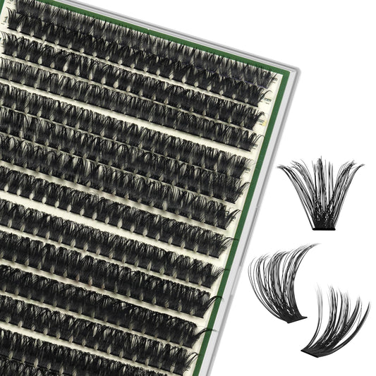 KEYYOU Lash Clusters 280pcs are lightweight for all day comfort.