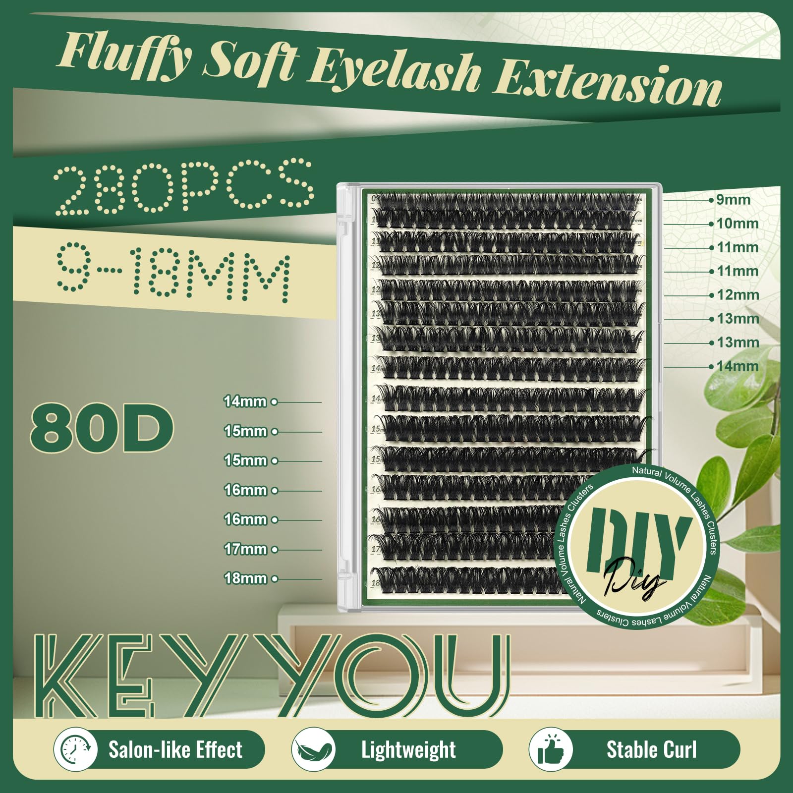 320pcs box with 10 lengths provides flexible styling options.