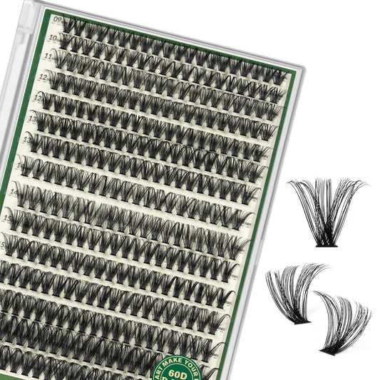 KEYYOU lash clusters 60D D curl image: lightweight comfort for all-day wear.