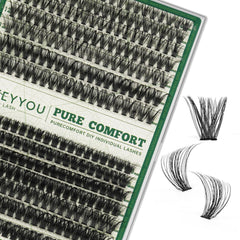 KEYYOU Lash Clusters 9mm for lightweight daily definition and natural look