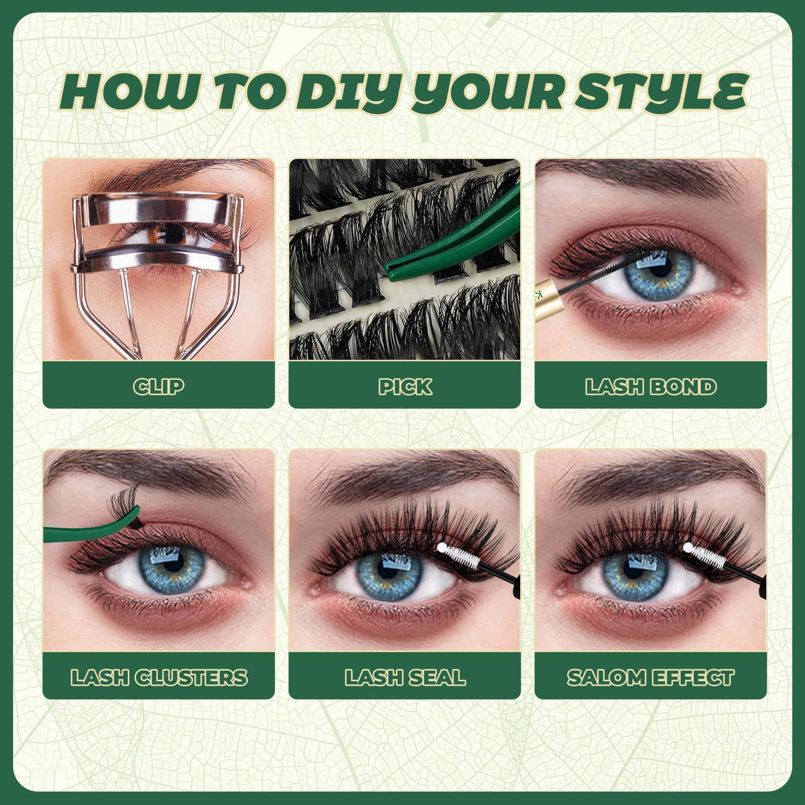 Beginner-friendly KEYYOU clusters simplify creating cat-eye or doll-eye styles.