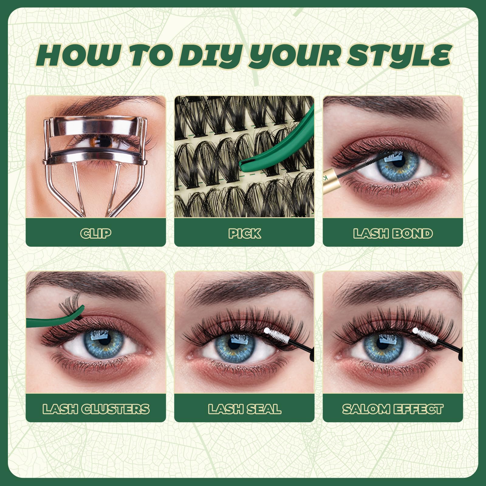 KEYYOU lash clusters reusable image: long-lasting with proper care.