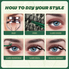 KEYYOU Lash Clusters Variety Pack showing all seven lengths for DIY styling