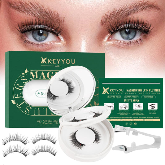 KEYYOU lash kit with precise application tool for easy placement.
