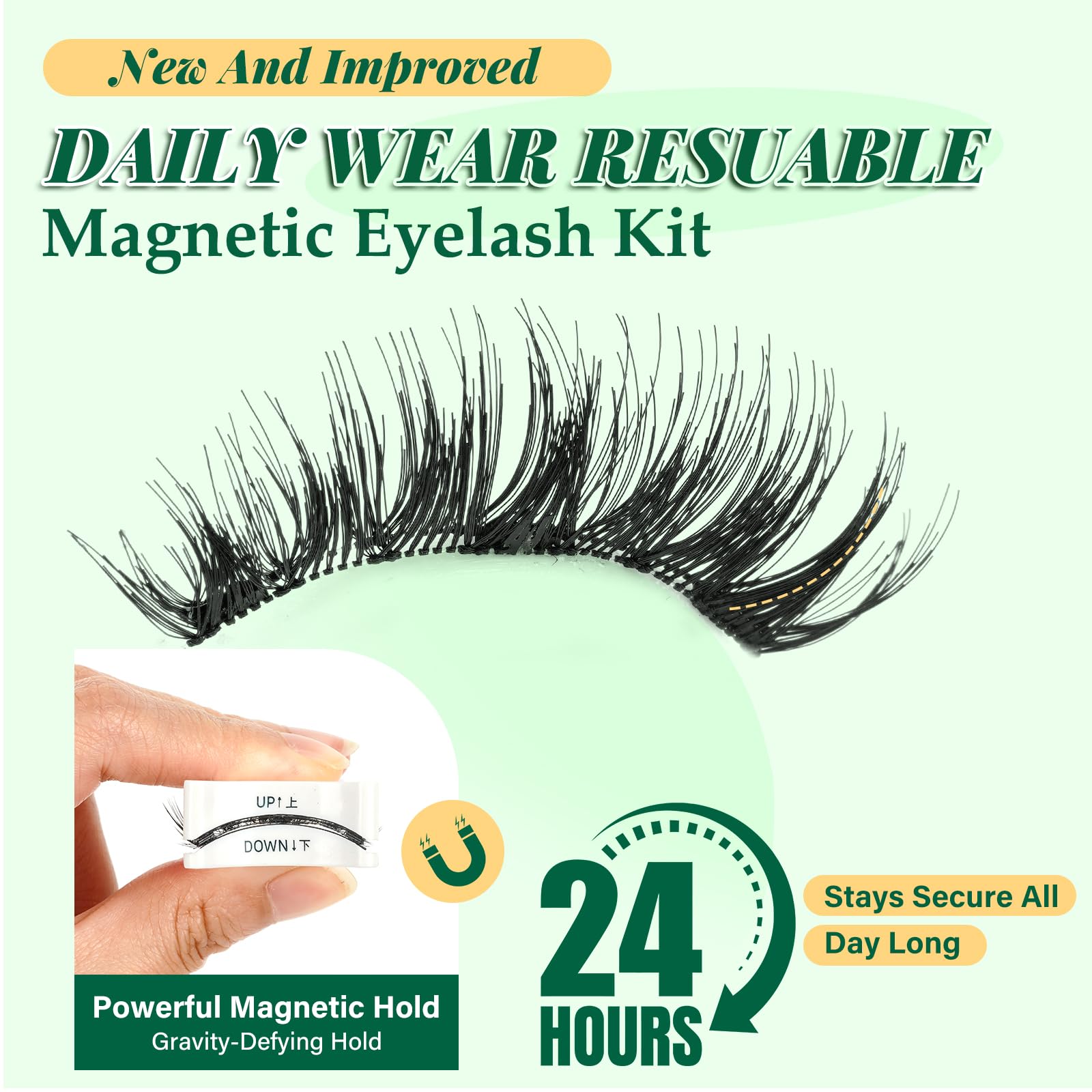 KEYYOU mirrored storage case protecting lashes between uses.