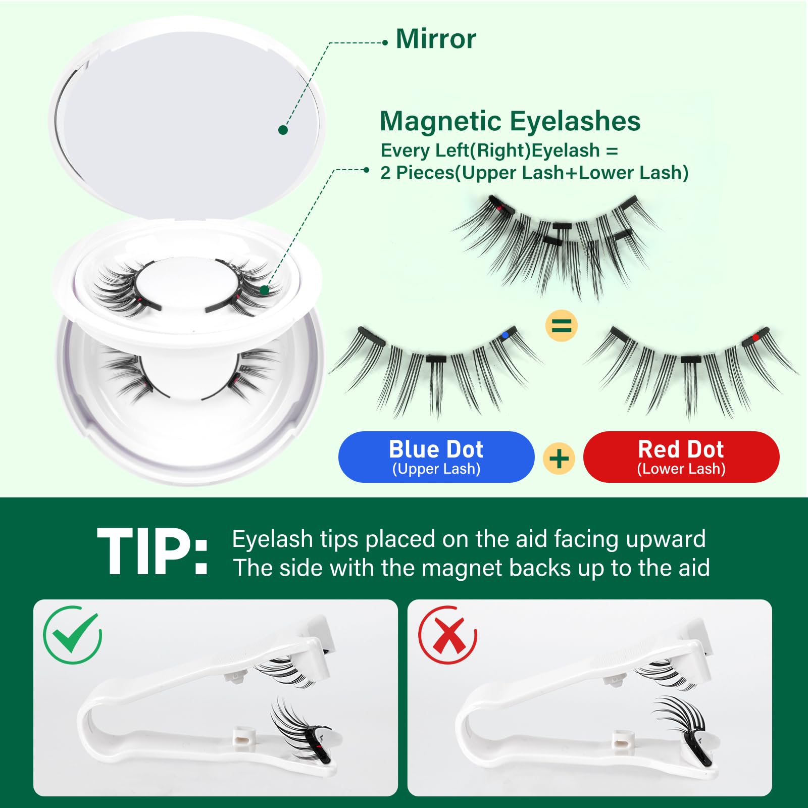 KEYYOU mirrored storage case protects lashes between wears