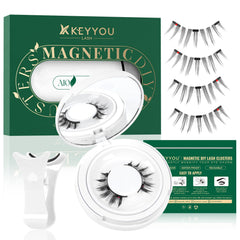 KEYYOU reusable magnetic eyelash kit with applicator for easy daily wear