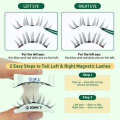 KEYYOU two pairs of identical lashes for symmetrical looks
