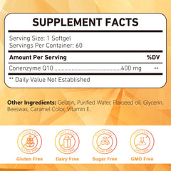 Front view of KFG CoQ10 bottle and packaging
