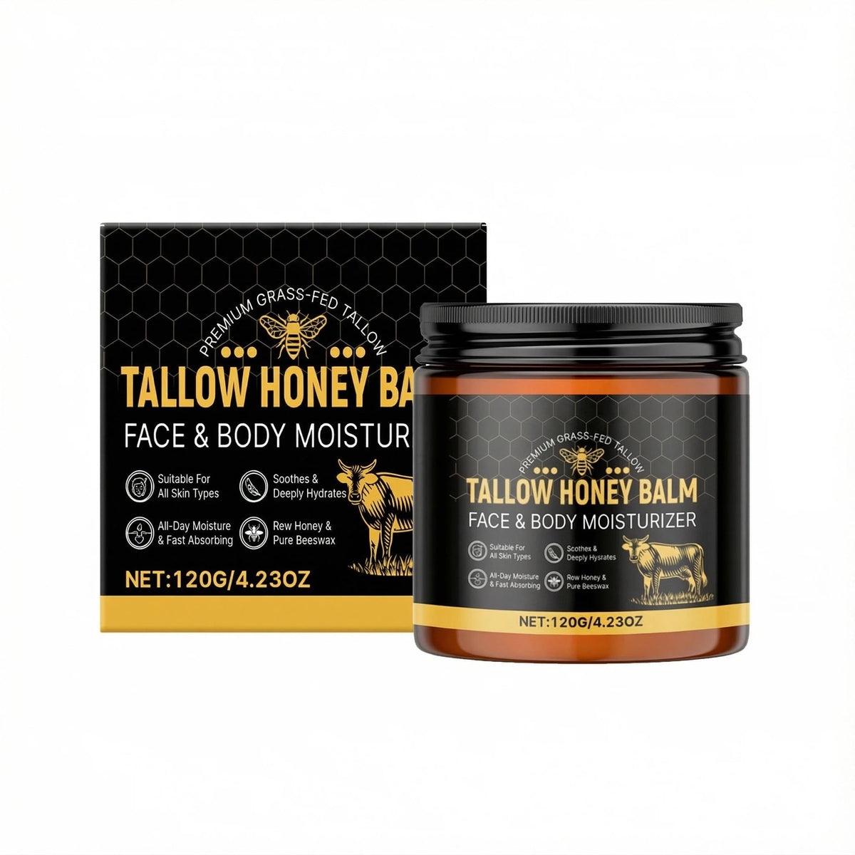 KGHWE beef tallow balm close-up highlighting daily nourishment for skin.