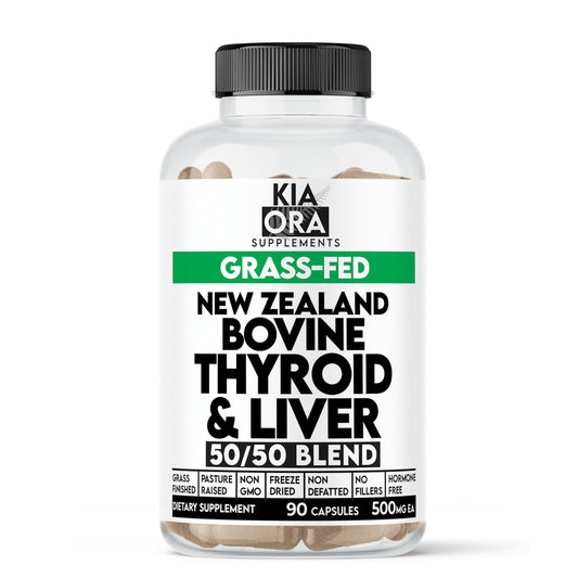 KIA ORA Grass-Fed Bovine Thyroid with Liver supplement - 90 capsules - main product image