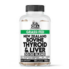 KIA ORA Grass-Fed Bovine Thyroid with Liver supplement - 90 capsules - main product image