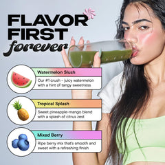 Ingredients: spirulina, chlorella, wheatgrass, kale