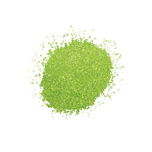 Kiara Sky glitter featuring yellow-green flecks for vibrant reflective depth on nails