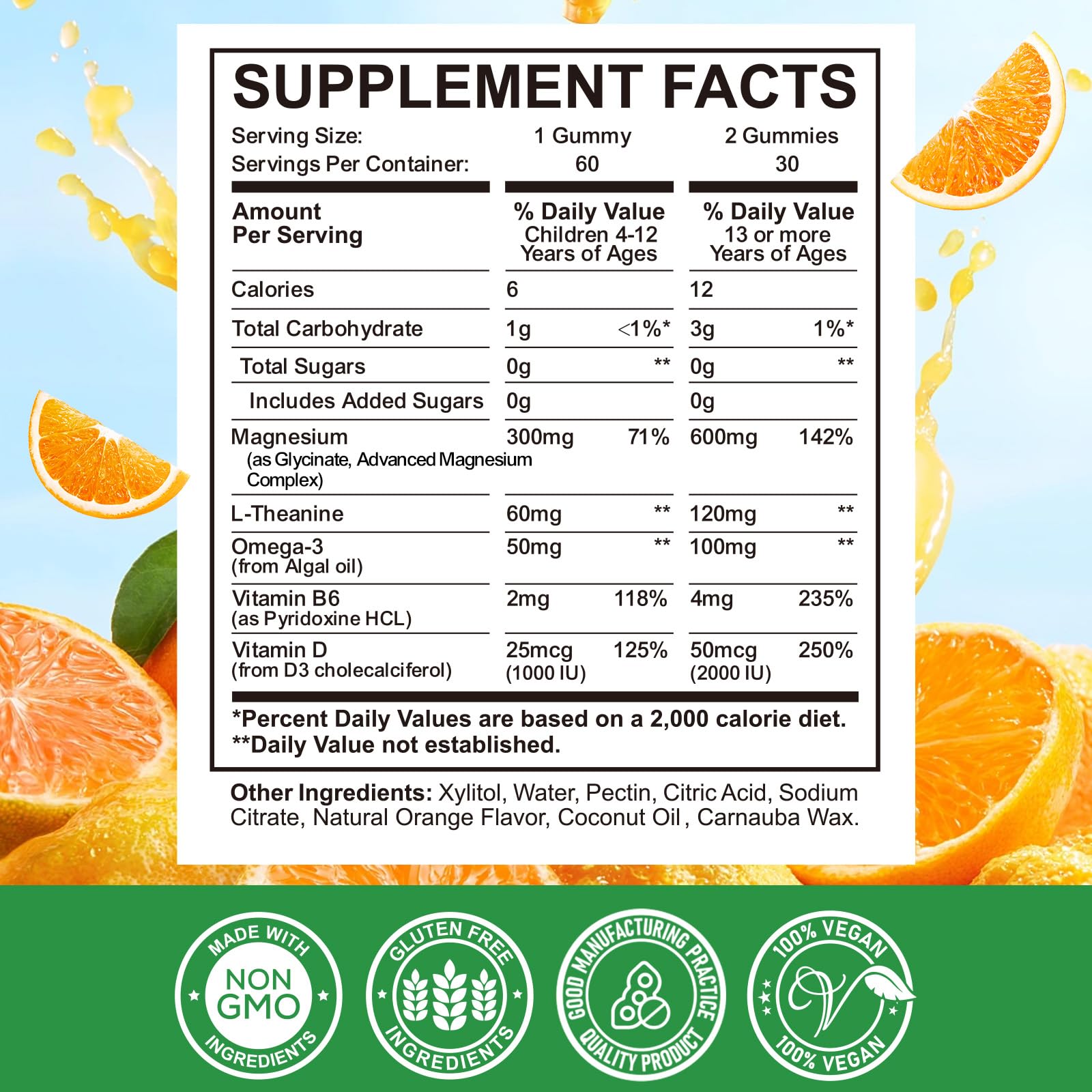 Kid and adult magnesium glycinate supplement bottle