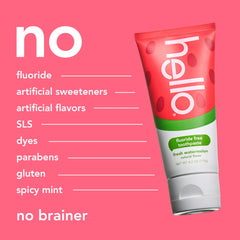 Child brushing teeth with watermelon-flavored toothpaste