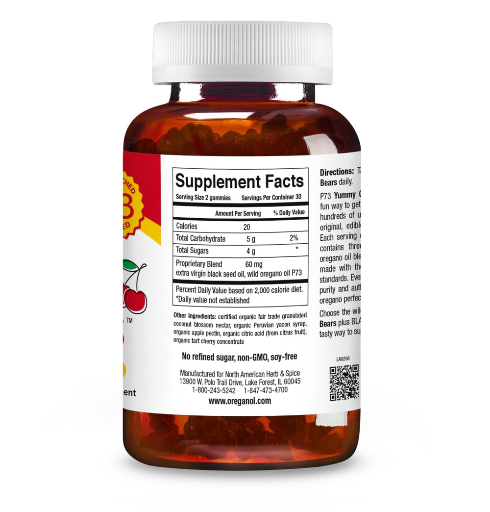 60 real cherry gummies per bottle