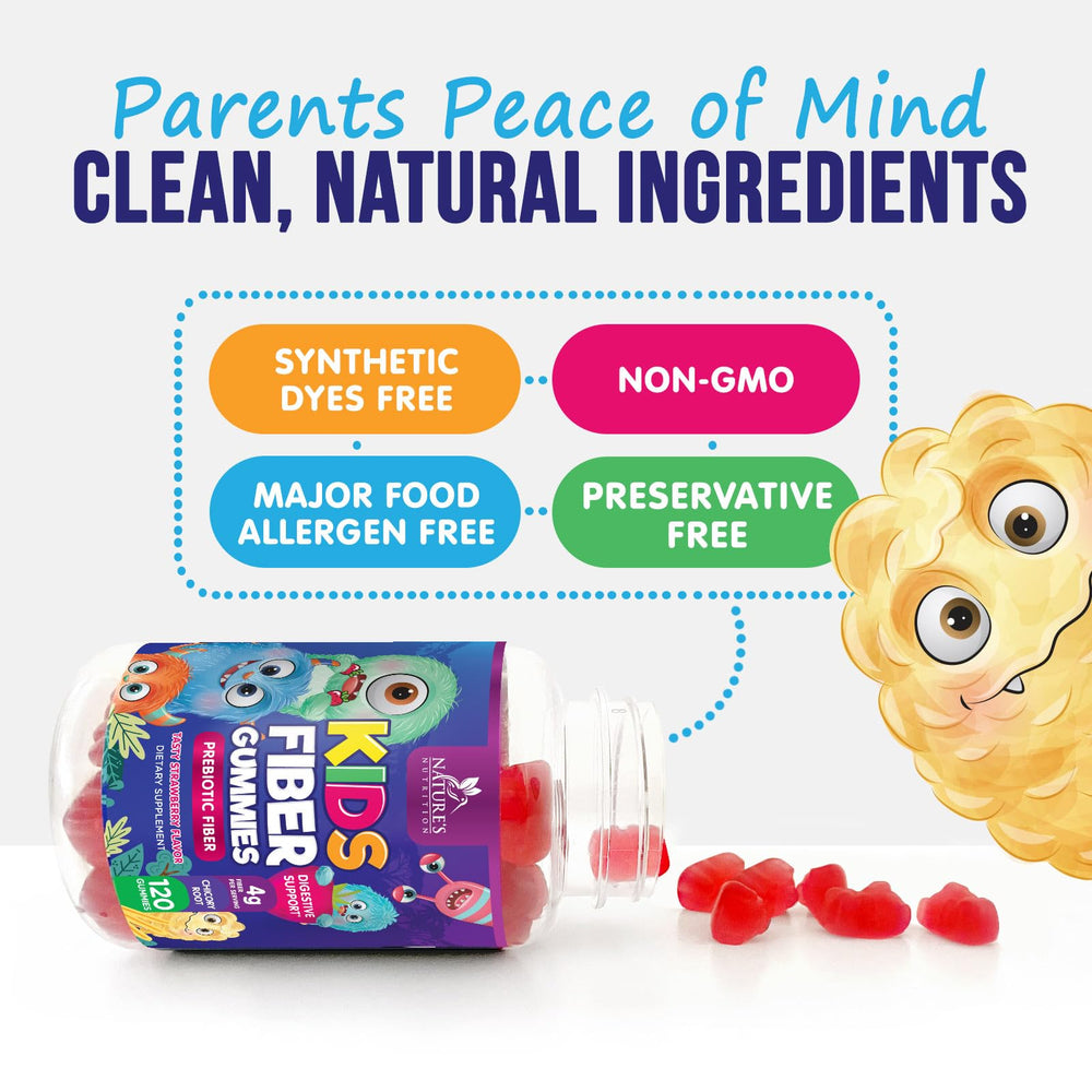 Close-up of kid-friendly chewable fiber gummies