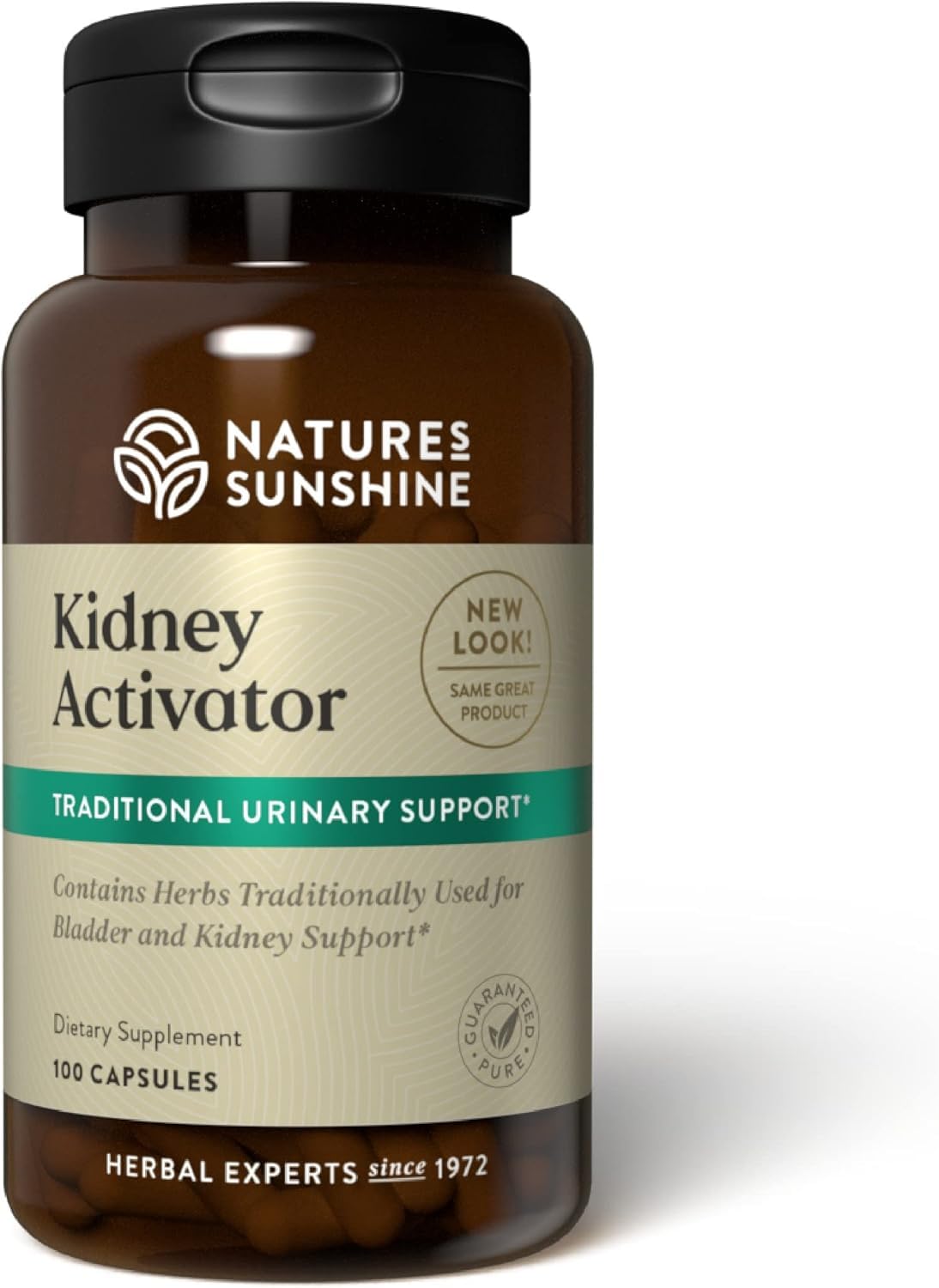 Nature's Sunshine Kidney Activator Capsules bottle on white background