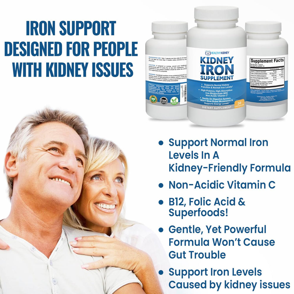 Kidney health iron pills for kidney support and function