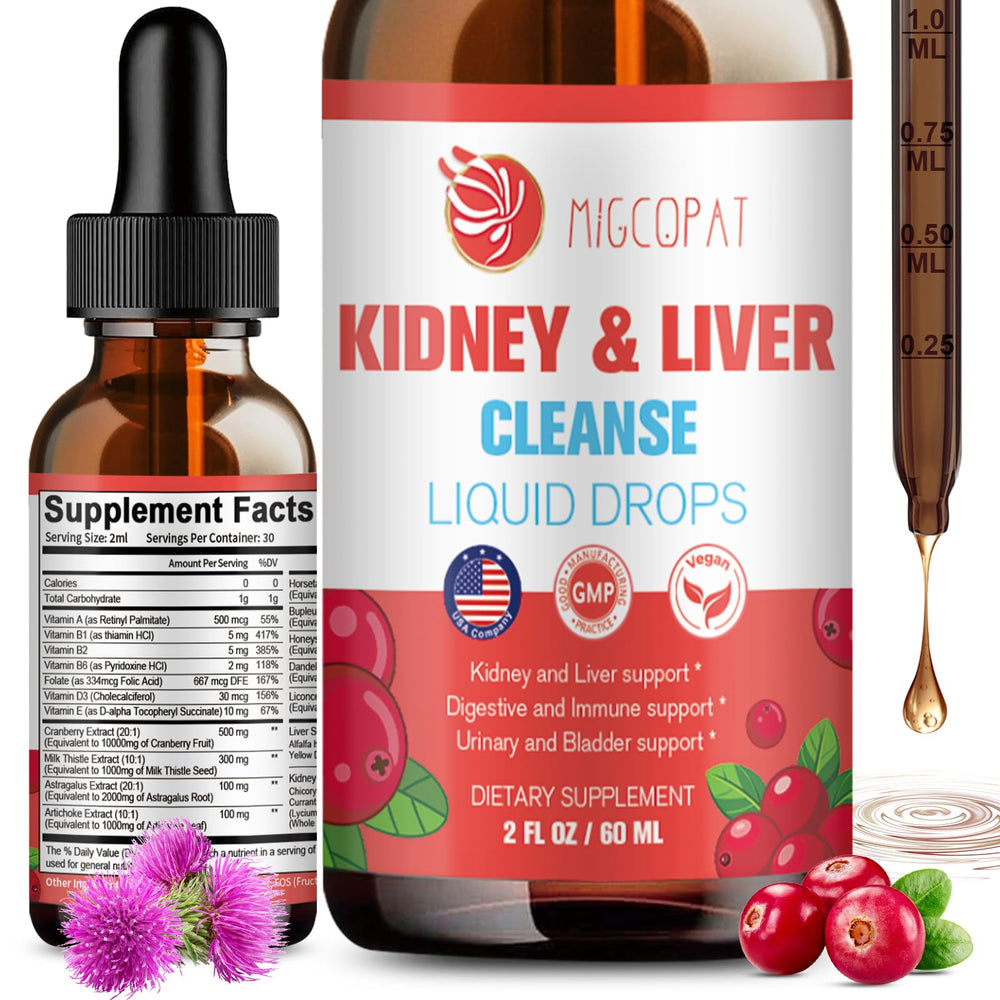 Bottle of Kidney and Liver Cleanse Detox & Repair Drops 60ml
