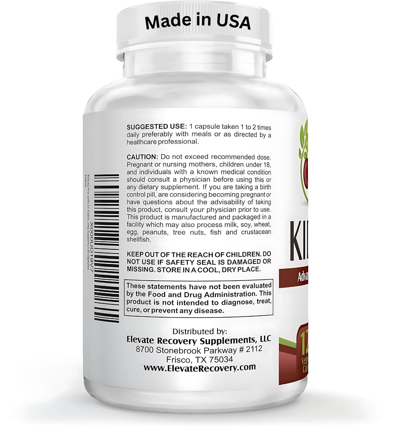 Cranberry extract and other herbal ingredients highlighted in Kidney-Pro