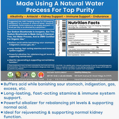 Kidney Restore alkalinity powder in kitchen—supports daily digestion and pH balance.