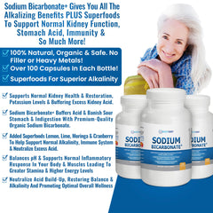 Kidney Restore bottle on kitchen counter suggests daily alkalinity routine