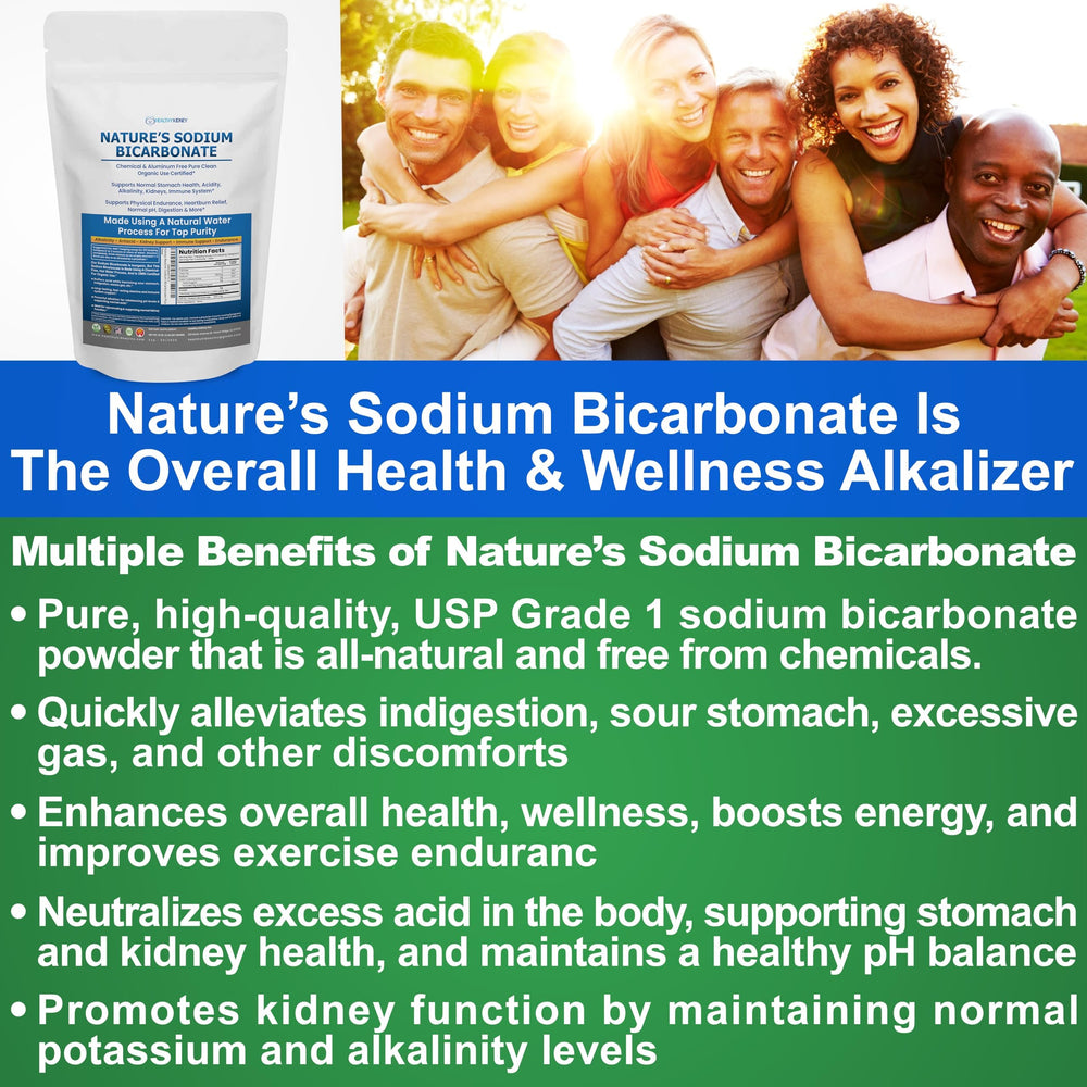 Kidney Restore digestible-use sodium bicarbonate ideal for workouts and activity buffering.