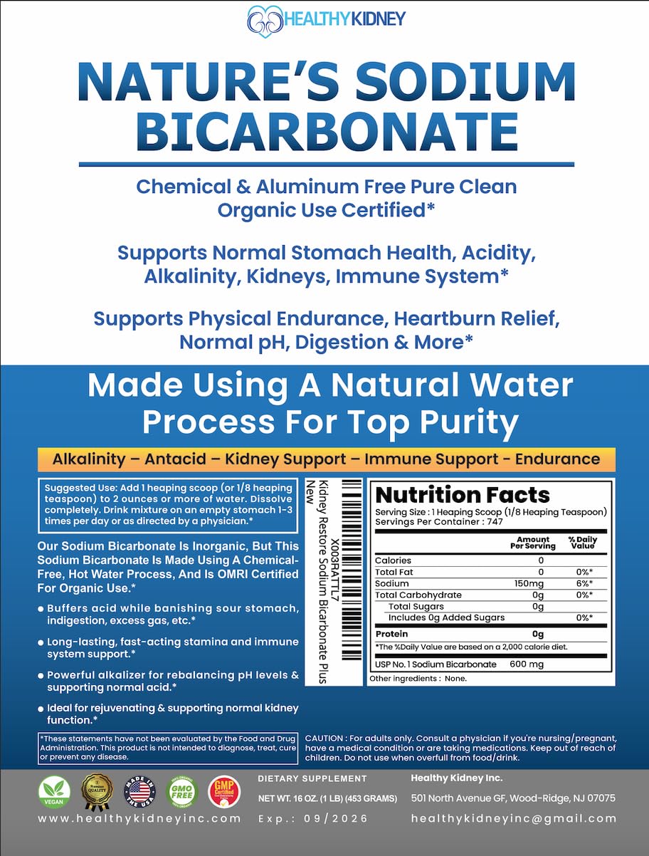 Kidney Restore healthy-lifestyle use—aluminum-free baking soda for versatile wellness rituals.