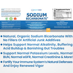 Kidney Restore organic alkalizing superfoods label highlights lemon lime cranberry moringa for holistic wellness